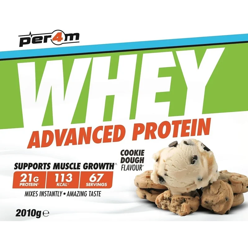 Per4M Whey Advanced Protein Cookie Dough 2010g - gęsta odżywka białkowa WPC, WPI & MPC