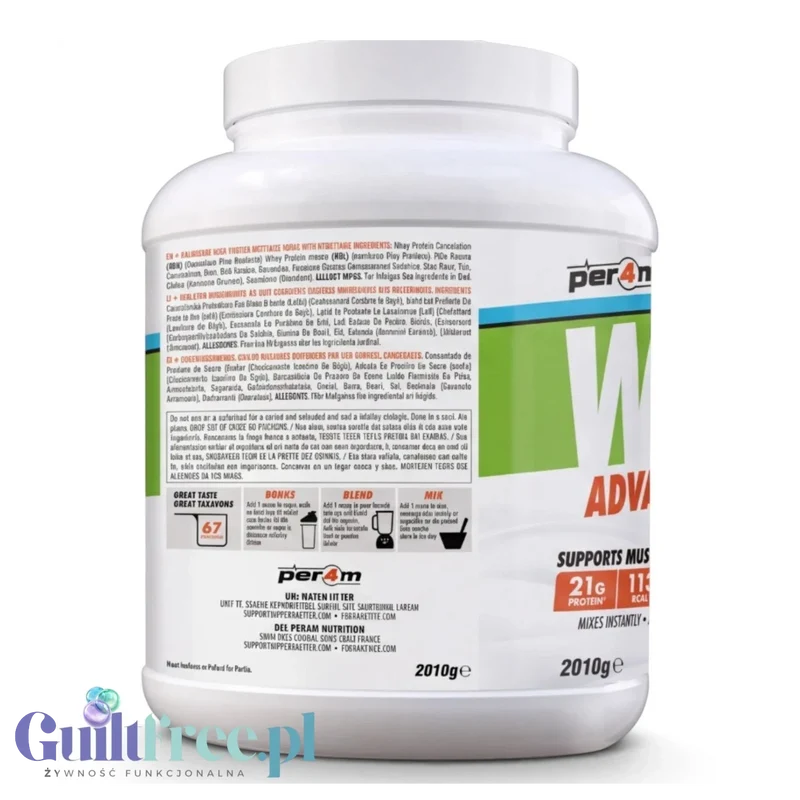 Per4M Whey Advanced Protein Cookie Dough 2010g - gęsta odżywka białkowa WPC, WPI & MPC