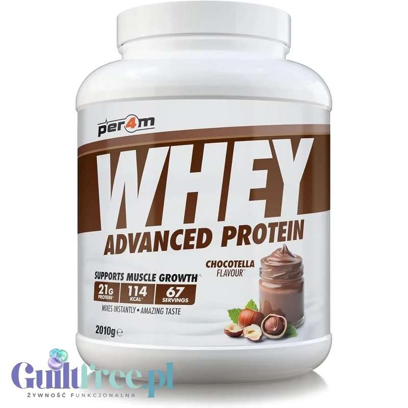 Per4M Whey Advanced Protein Chocotella 2010g - gęsta odżywka białkowa WPC, WPI & MPC