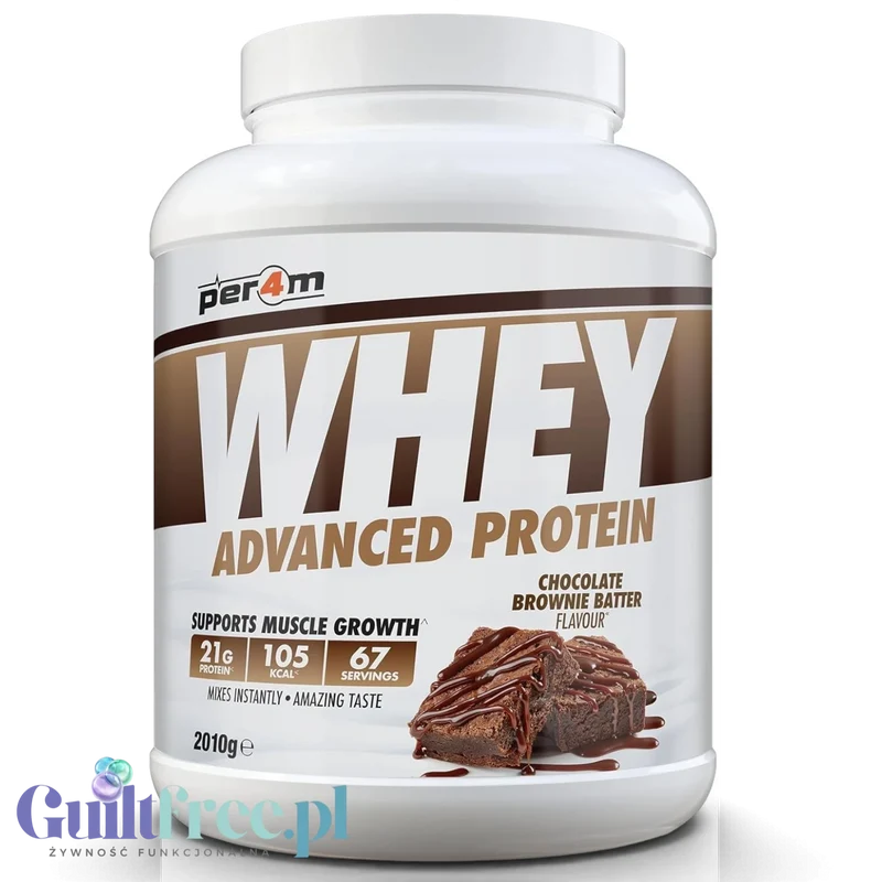 Per4M Whey Advanced Protein Chocolate Brownie Batter 2010g - gęsta odżywka białkowa WPC, WPI & MPC