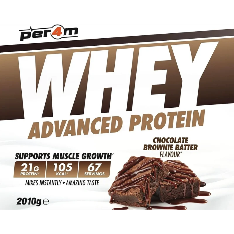 Per4M Whey Advanced Protein Chocolate Brownie Batter 2010g - gęsta odżywka białkowa WPC, WPI & MPC