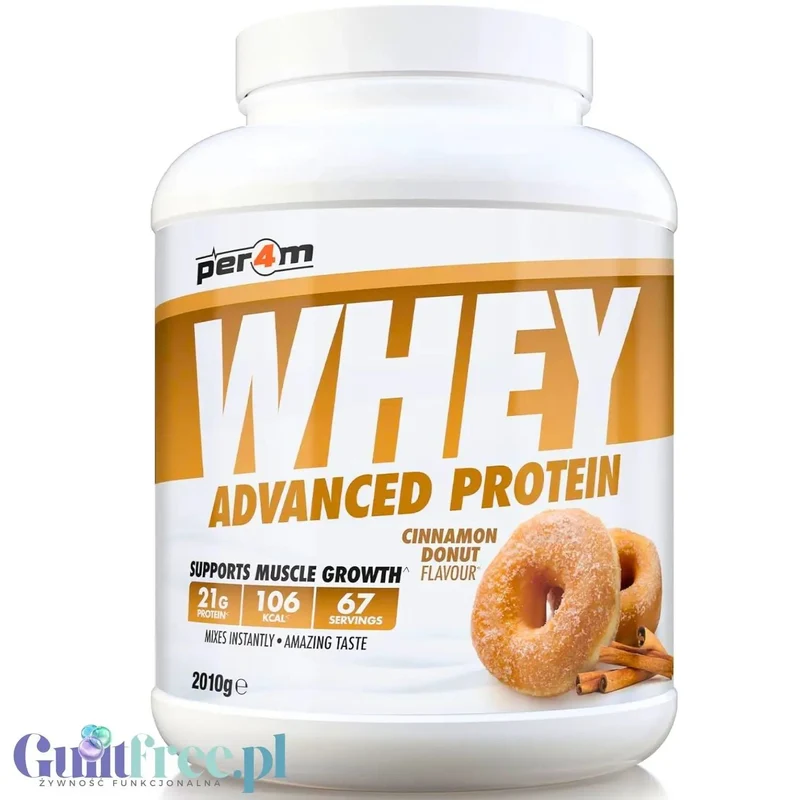 Per4m Whey Advanced Protein Cinnamon Donut 2kg - gęsta odżywka białkowa WPC, WPI & MPC, Cynamonowy Donut
