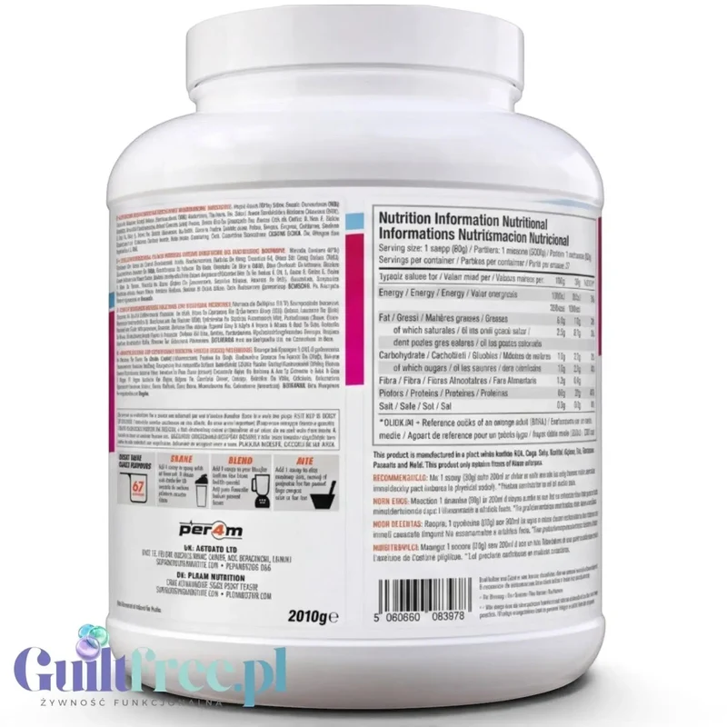Per4M Whey Advanced Protein Birthday Cake 2010g - gęsta odżywka białkowa WPC, WPI & MPC
