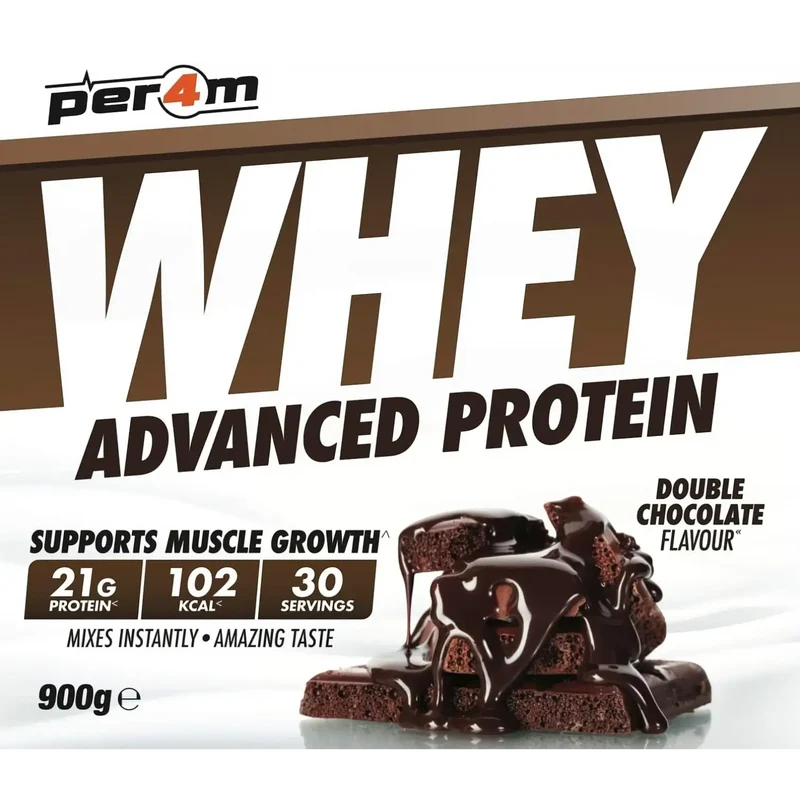 Per4m Whey Advanced Protein Double Chocolate 900g - gęsta odżywka białkowa WPC, WPI & MPC