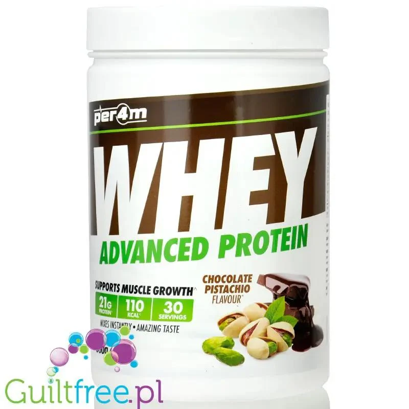 Per4m Whey Advanced Protein Chocolate Pistachio 900g - gęsta odżywka białkowa WPC, WPI & MPC