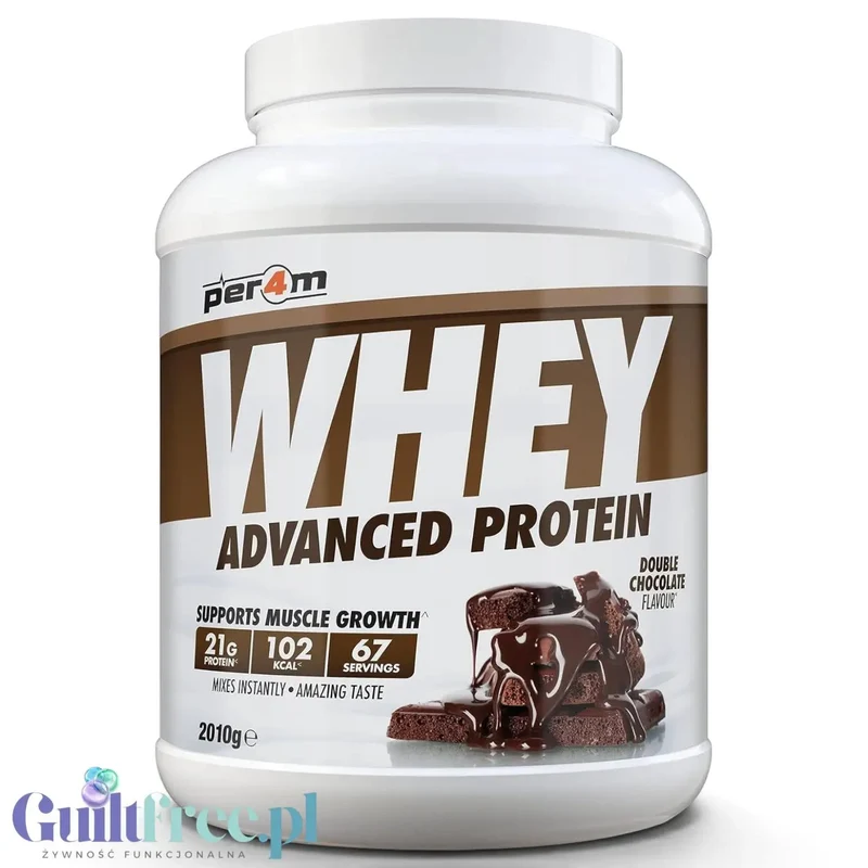 Per4M Whey Advanced Protein Double Chocolate 2010g - gęsta odżywka białkowa WPC, WPI & MPC