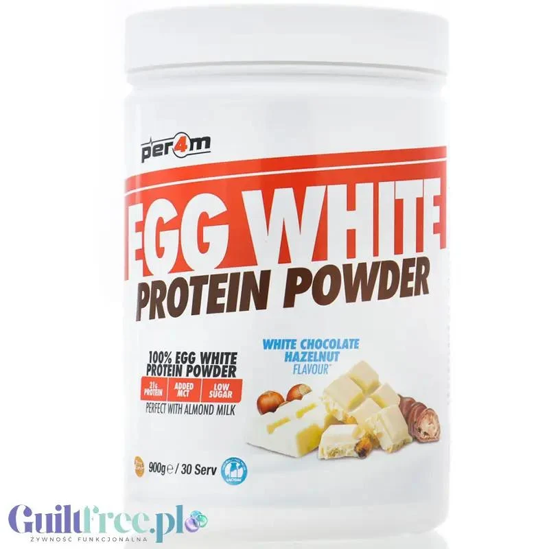 Per4m Egg White Protein White Chocolate Hazelnut - odżywka białkowa z białek jaj albuminy