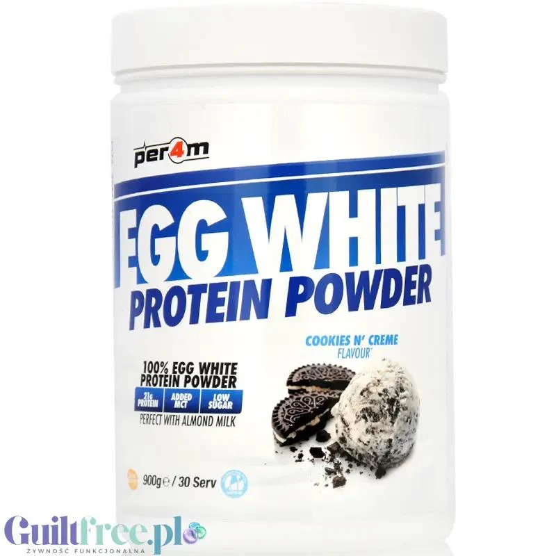 Per4m Egg White Protein Cookies N' Creme - odżywka białkowa z białek jaj albuminy, smak Ciastka z Kremem
