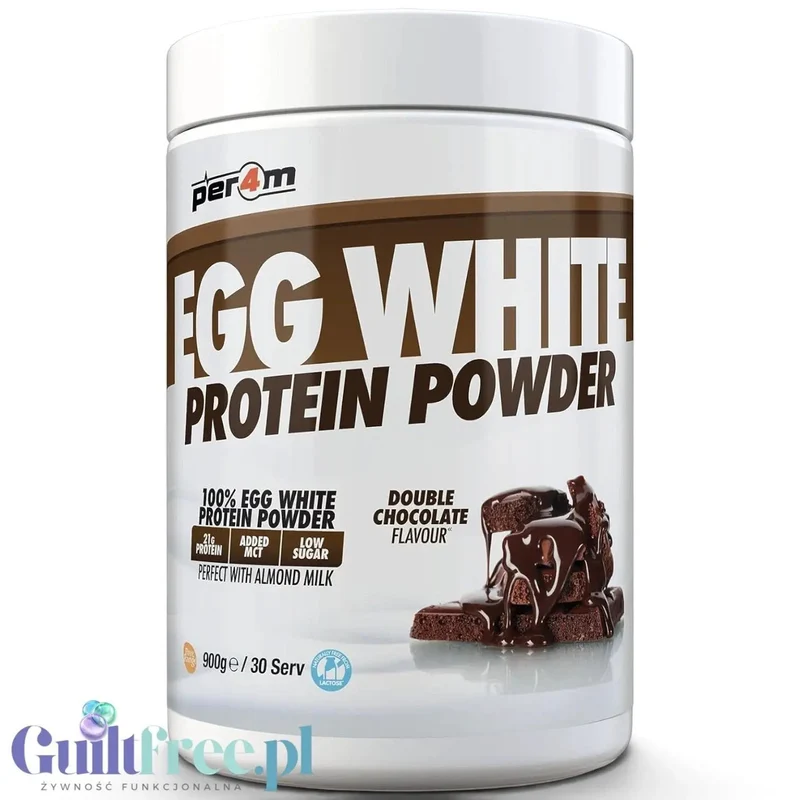 Per4m Egg White Protein Double Chocolate 900g - odżywka białkowa z białek jaj albuminy