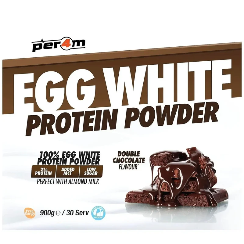 Per4m Egg White Protein Double Chocolate 900g - odżywka białkowa z białek jaj albuminy