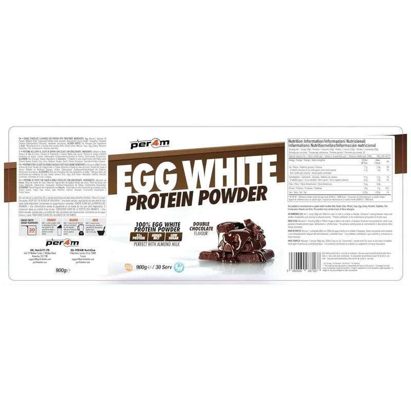 Per4m Egg White Protein Double Chocolate 900g - odżywka białkowa z białek jaj albuminy