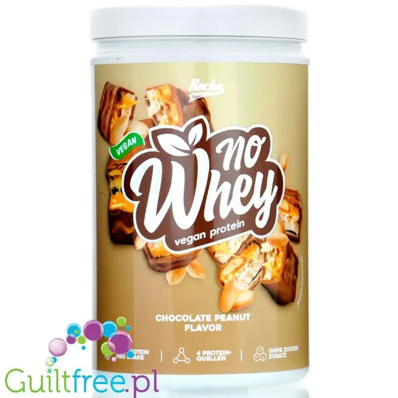 Rocka Nutrition Protein Shake Chocolate Peanut 0,9kg - wegańska odżywka białkowa 5 źródeł białka, bez laktozy i glutenu
