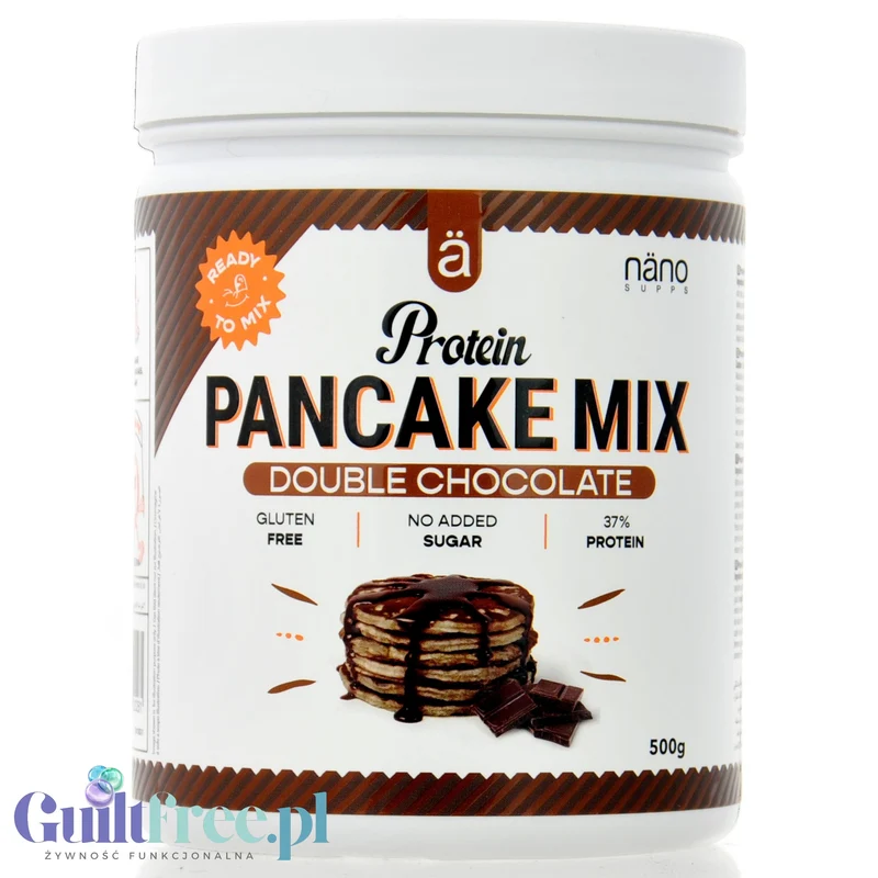 Nano Supps Protein Pancake Mix, Double Chocolate 500g - bezglutenowe naleśniki białkowe z czekoladą