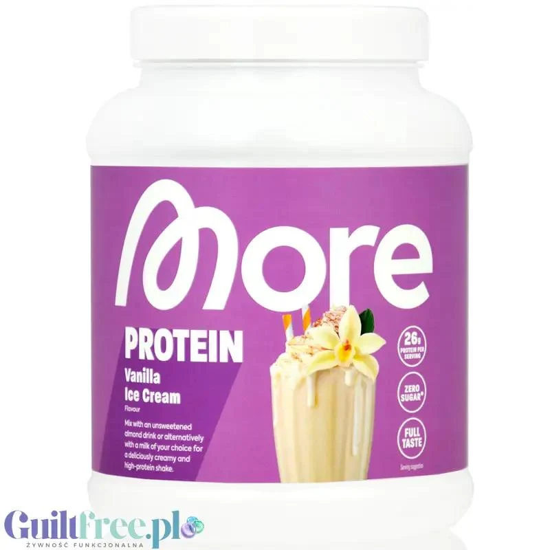 More Nutrition Total Protein Vanilla Ice Cream 0,6kg - kazeina, gęste białko, smak Lody Waniliowe