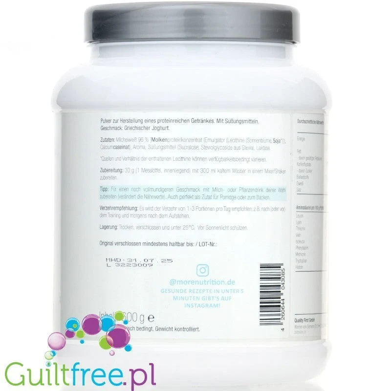 More Nutrition Total Protein Greek Yogurt 0,6kg - kazeina z WPC i laktazą, smak greckiego jogurtu