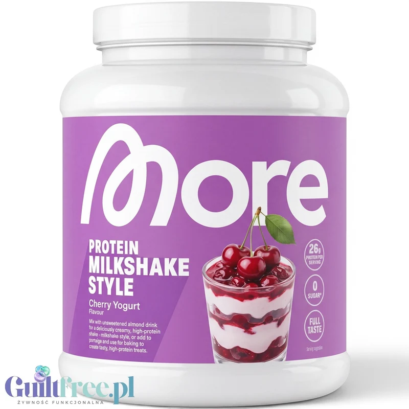 More Nutrition Total Protein Cherry Yogurt 0,6kg - kazeina z WPC i laktazą, smak Jogurt Wiśniowy
