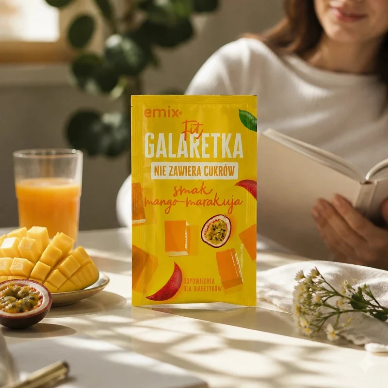 Emix Fit Galaretka Mango & Marakuja - galaretka bez cukru odpowiednia dla diabetyków