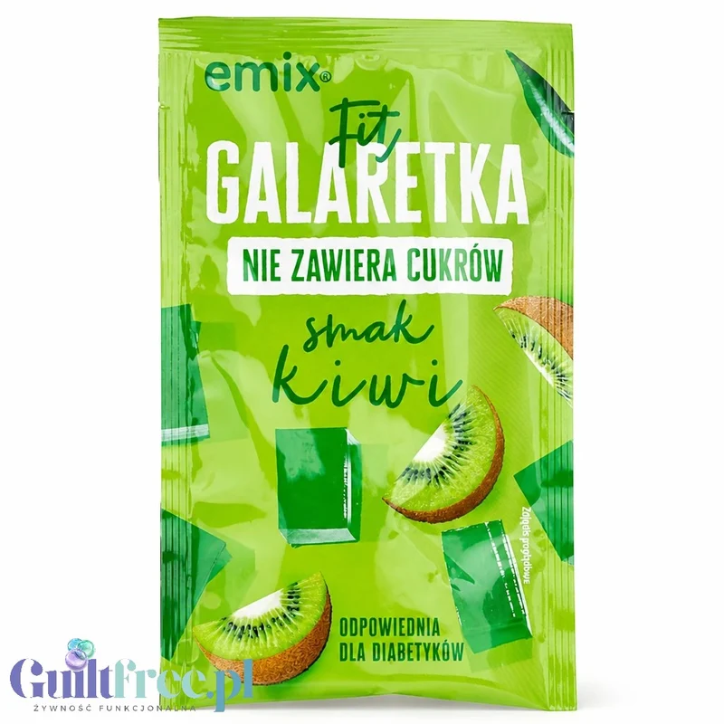 Emix Fit Galaretka Kiwi - galaretka bez cukru o smaku kiwi odpowiednia dla diabetyków