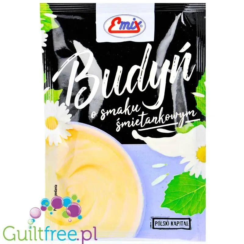 Emix Budyń Śmietanka - budyń bez cukru o smaku śmietankowym