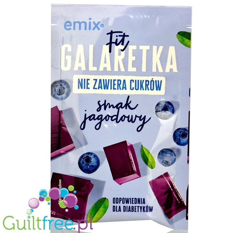 Emix Fit Galaretka Jagoda - galaretka bez cukru o smaku jagodowym
