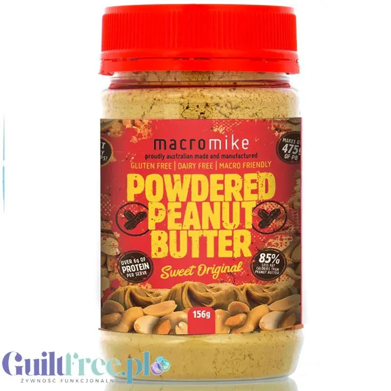 Macro Mike Peanut Powder Original - wegańskie proteinowe masło orzechowe w proszku 46g białka