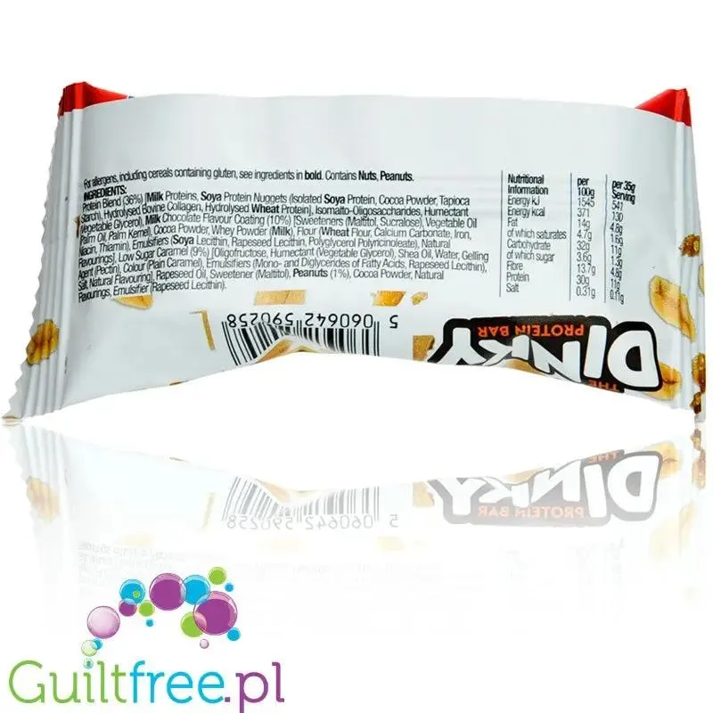 Muscle Moose Dinky Bar Peanut Chocolate 129kcal & 10g białka, batonik proteinowy w czekoladzie