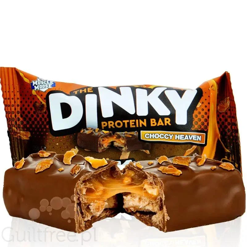 Moose Dinky Bar Choccy Heaven 129kcal & 10g białka, batonik proteinowy w czekoladzie