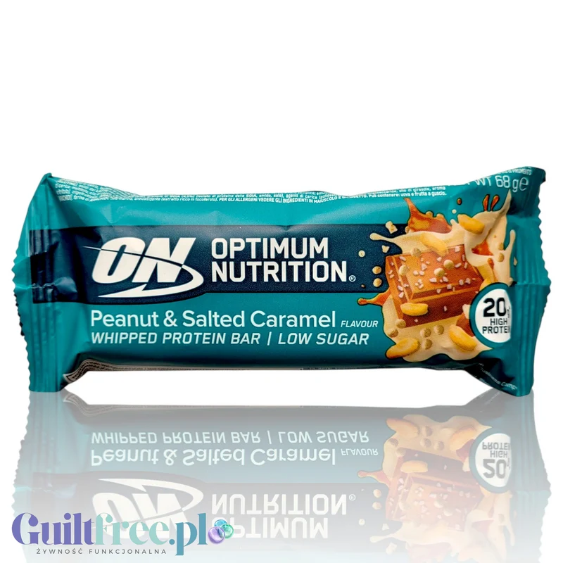 Optimum Nutrition Whipped Protein Bar White Chocolate Salted Caramel & Peanut - baton z masą a la ptasie mleczko
