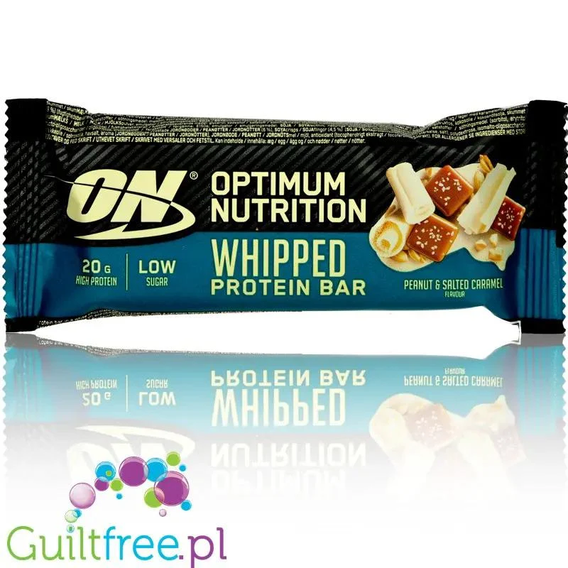 Optimum Nutrition Whipped Protein Bar White Chocolate Salted Caramel & Peanut - baton z masą a la ptasie mleczko