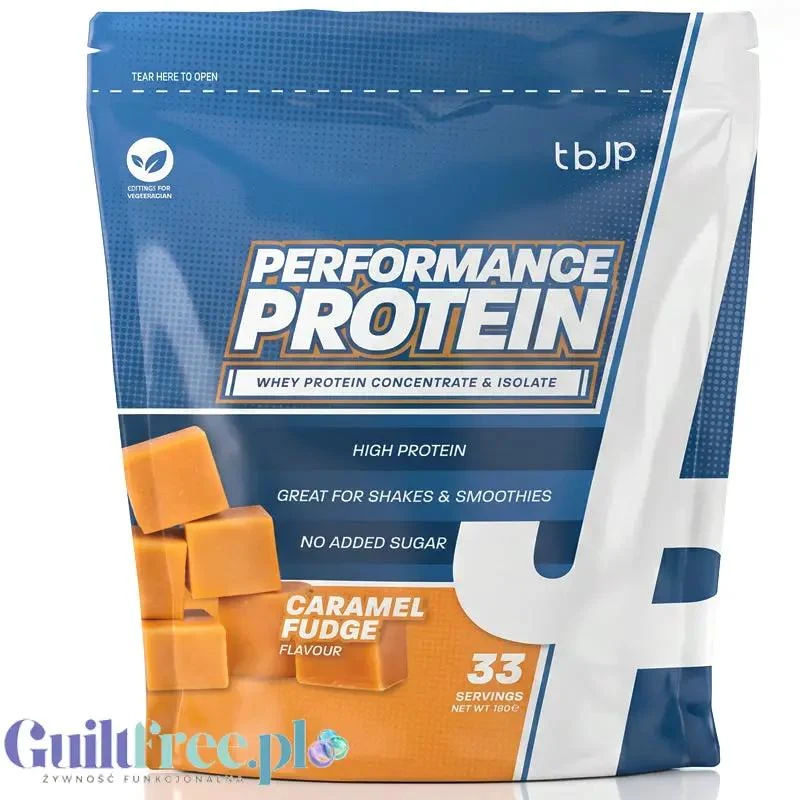 TBJP Performance Protein Whey & Isolate Caramel Fudge 1kg - odżywka białkowa WPC & WPI, smak Karmelowa Krówka