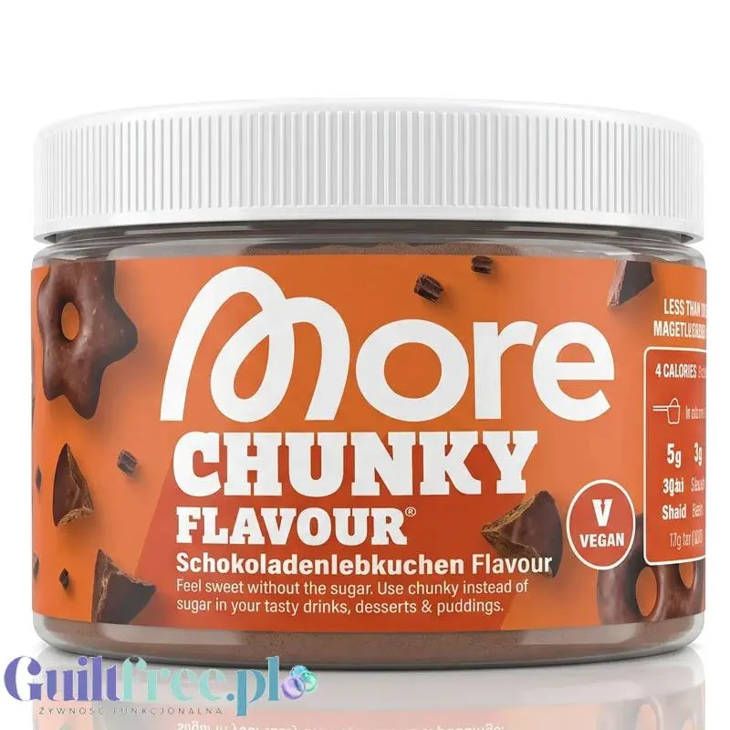 More Nutrition Chunky Flavor Schokoladenlebkuchen 150g - aromat słodzący w proszku o smaku Piernika w Czekoladzie