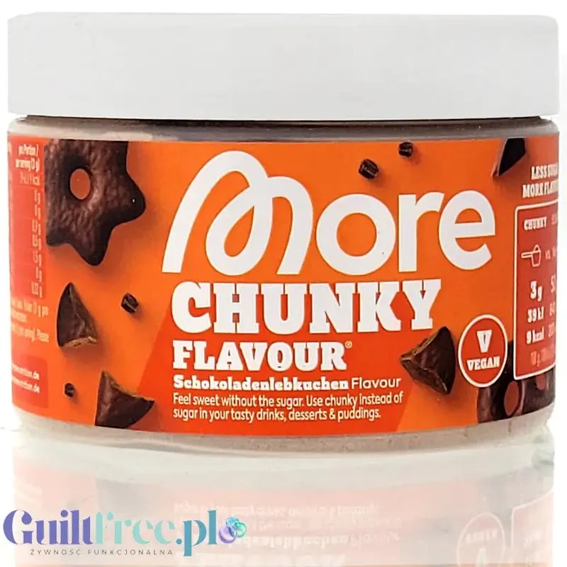 More Nutrition Chunky Flavor Schokoladenlebkuchen 150g - aromat słodzący w proszku o smaku Piernika w Czekoladzie