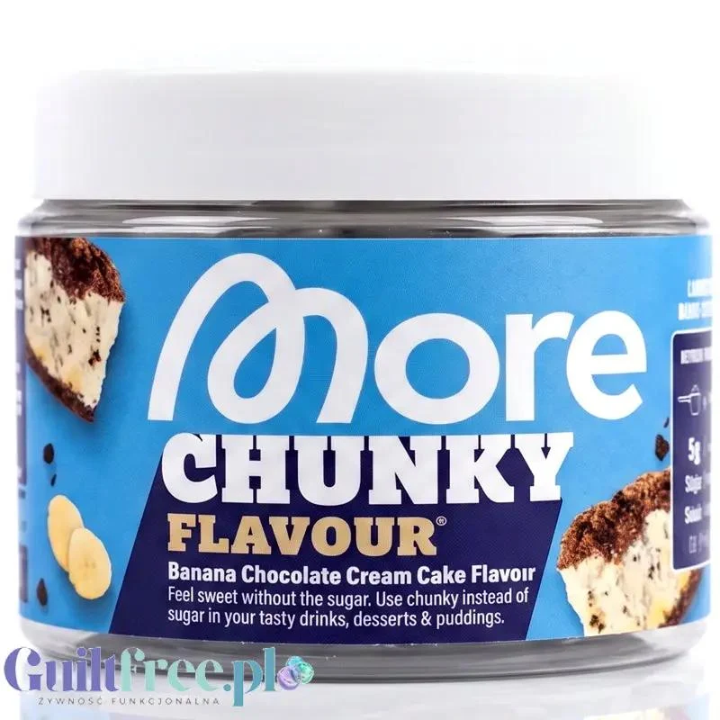 More Nutrition Chunky Flavor Banana Chocolate Cream Cake - proszek o smaku śmietanowym z kawałkami czekolady i bananów