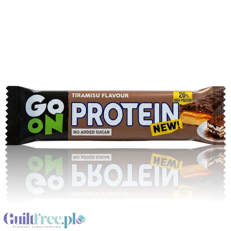 Sante Go On Protein Tiramisu - wysokobiałkowy baton bez cukru o smaku tiramisu w czekoladzie