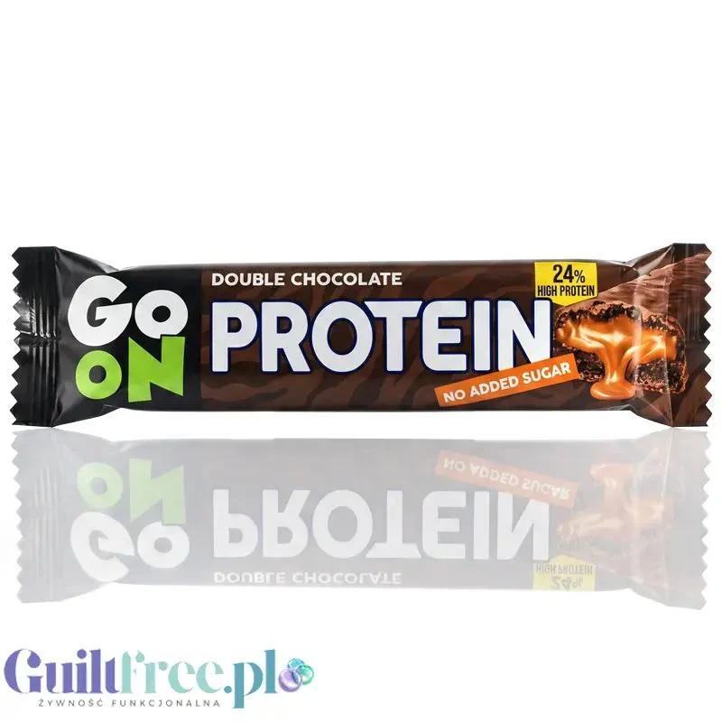 Sante Go On Protein Double Chocolate - wysokobiałkowy baton bez cukru o smaku czekoladowym w polewie