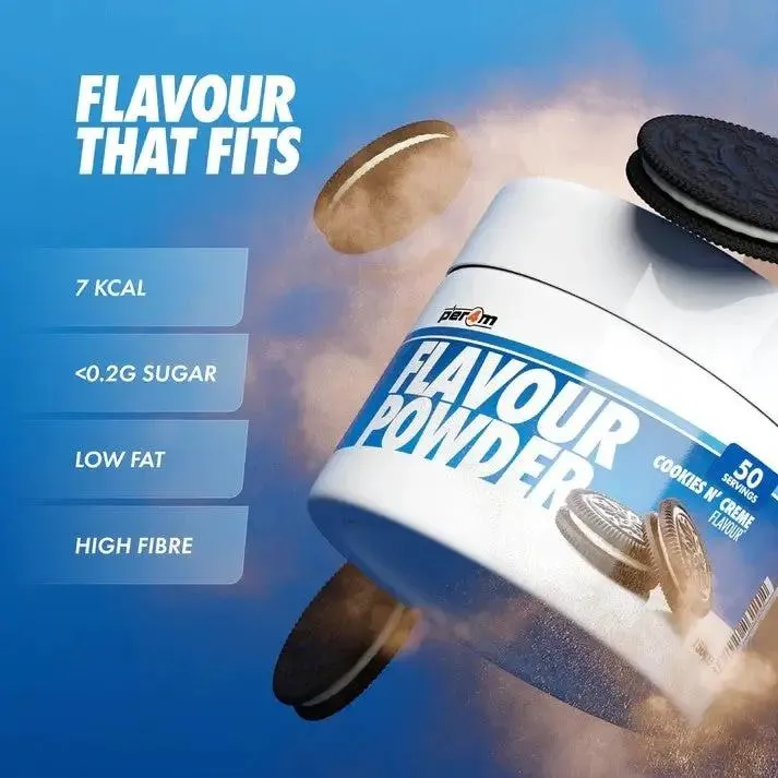 Per4m Flavour Powder Cookies N' Creme - aromat słodzący w proszku o smaku ciasteczek z kremem
