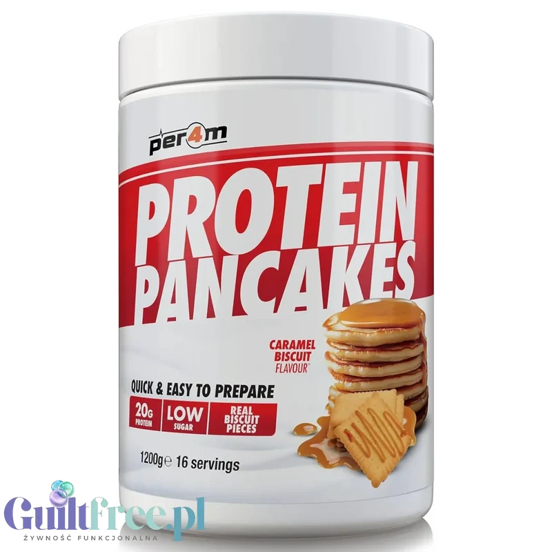 Per4m Protein Pancakes Caramel Biscuit 1,2kg - naleśniki proteinowe o smaku karmelowego ciasteczka