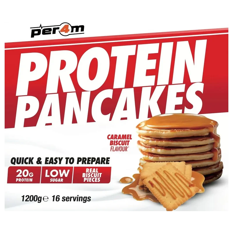 Per4m Protein Pancakes Caramel Biscuit 1,2kg - naleśniki proteinowe o smaku karmelowego ciasteczka