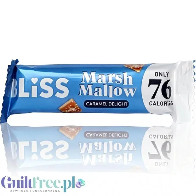 Bliss MarshMallow Caramel Delight - batonik z pianką i karmelem w czekoladzie, tylko 76 kcal