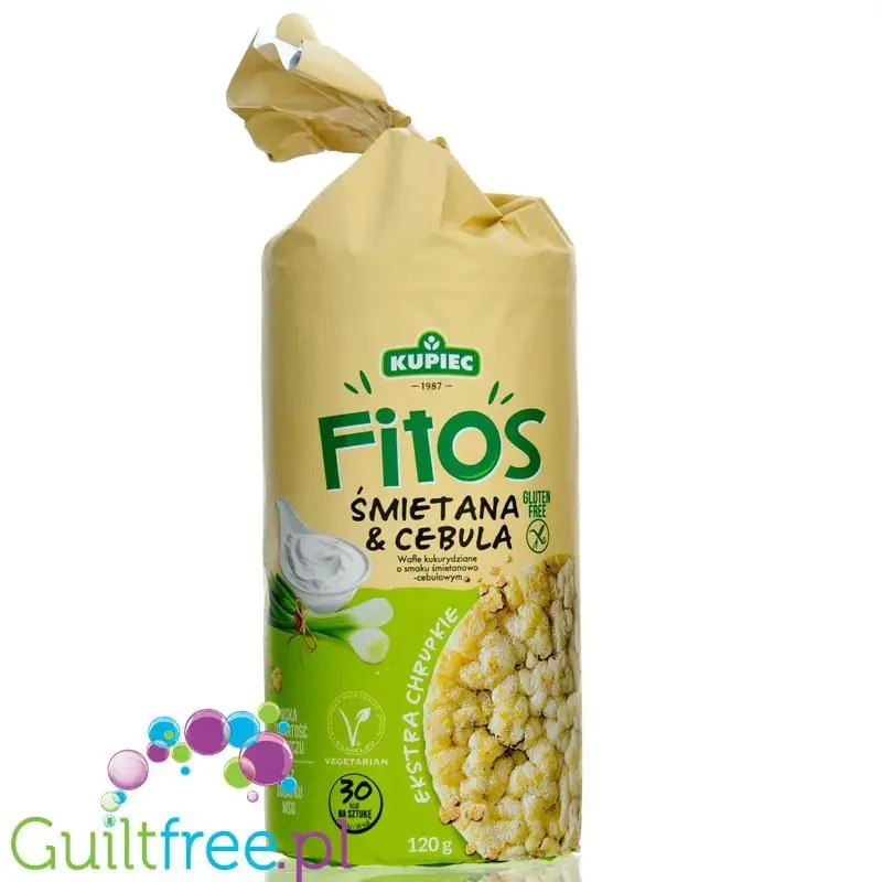Kupiec Fitos Śmietana & Cebula - wafle kukurydziane 30kcal w sztuce