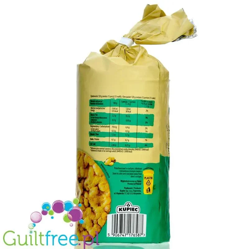 Kupiec Fitos Cheddar - serowe wafle kukurydziane 30kcal