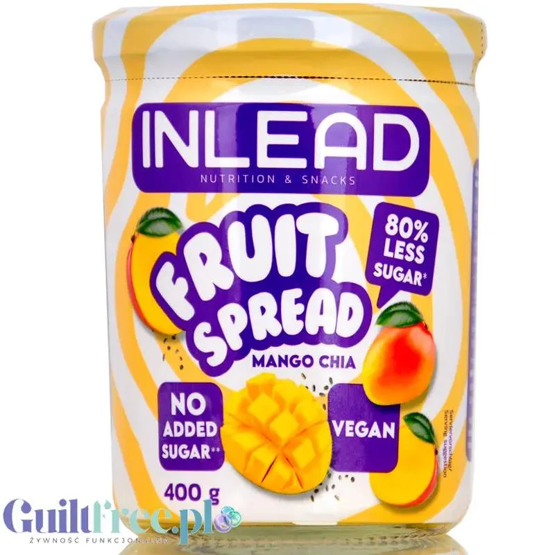 Inlead Fruit Spread Mango Chia - frużelina mango z chia, bez dodatku cukru z erytrolem