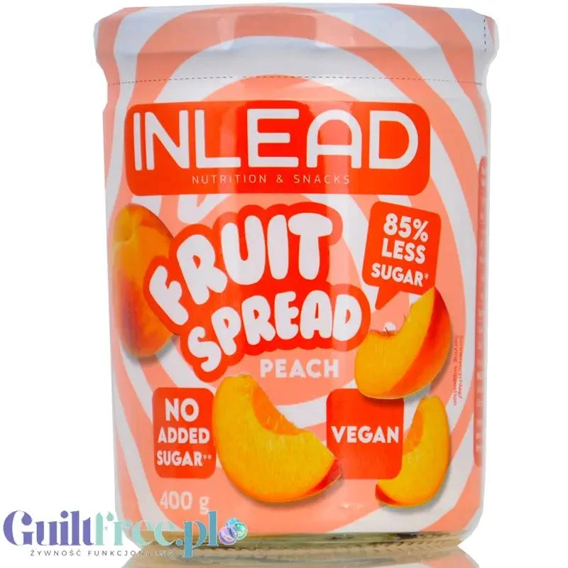 Inlead Fruit Spread Peach - dżem frużelina brzoskwiniowa z erytrolem tylko 51kcal