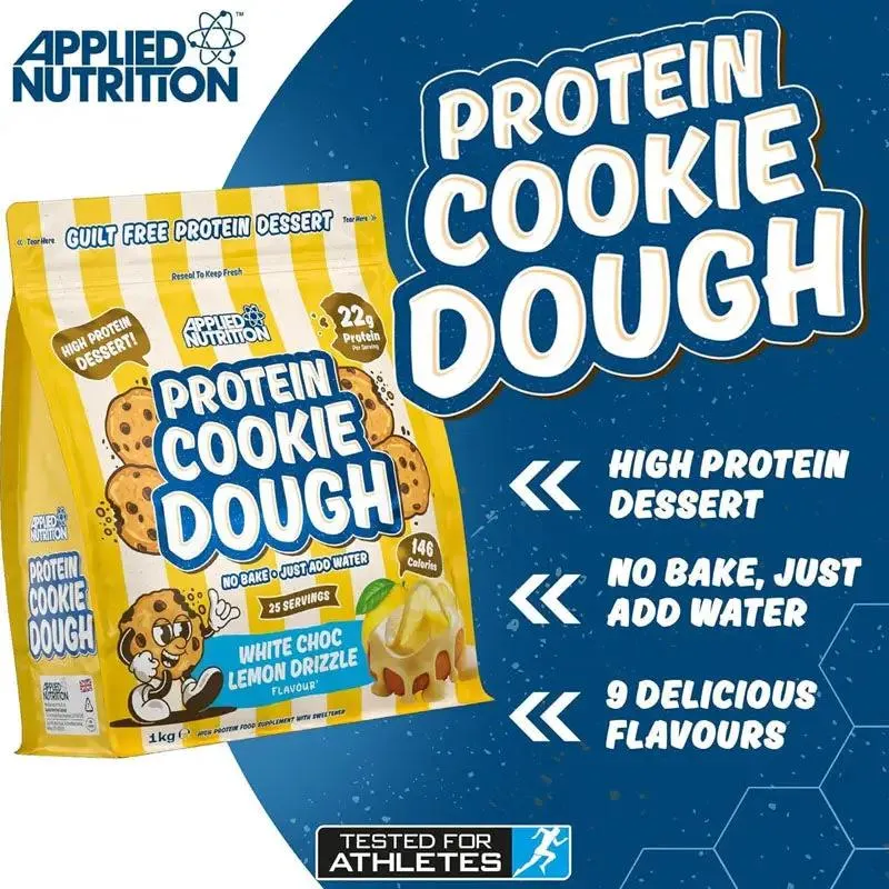 Applied Nutrition Protein Cookie Dough White Choc Lemon Drizzle - proteinowy deser cytrynowy z białą czekoladą 22g białka