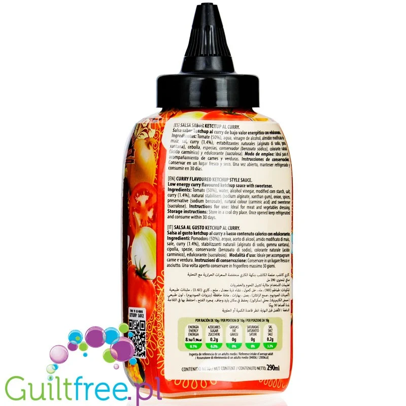 Max Protein Grandma's Ketchup Sauce Curry Spiced - pikantny ketchup curry z przyprawami tylko 19kcal