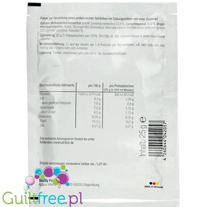 More Nutrition Total Protein Schoko Brownie - kazeina, gęste białko, smak Brownie Czekoladowe