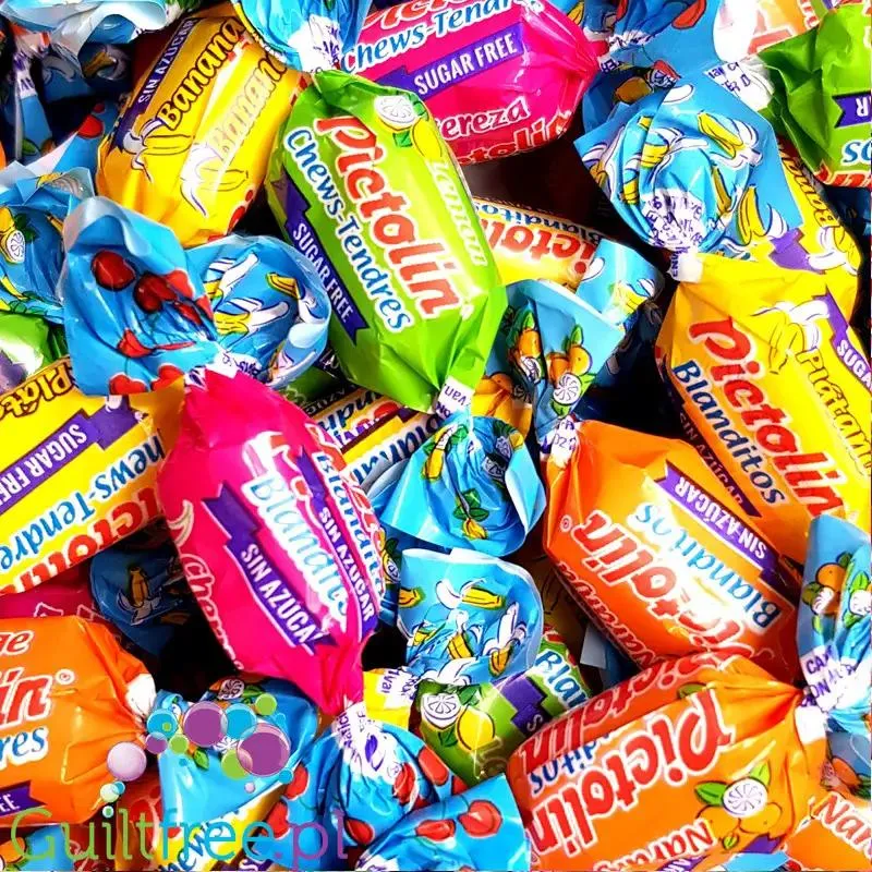 Pictolin Blanditos Tropical, miękkie cukierki bez cukru do żucia, 1kg 5 Owocowych Smaków