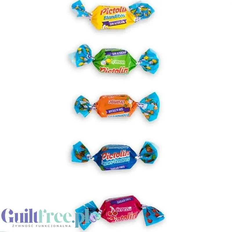 Pictolin Blanditos Tropical, miękkie cukierki bez cukru do żucia, 1kg 5 Owocowych Smaków