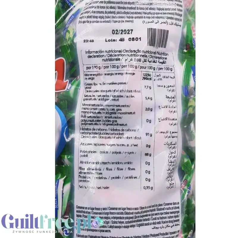Pictolin Mint & Cream 0,8kg - śmietankowo-miętowe karmelki bez cukru, duże opakowanie