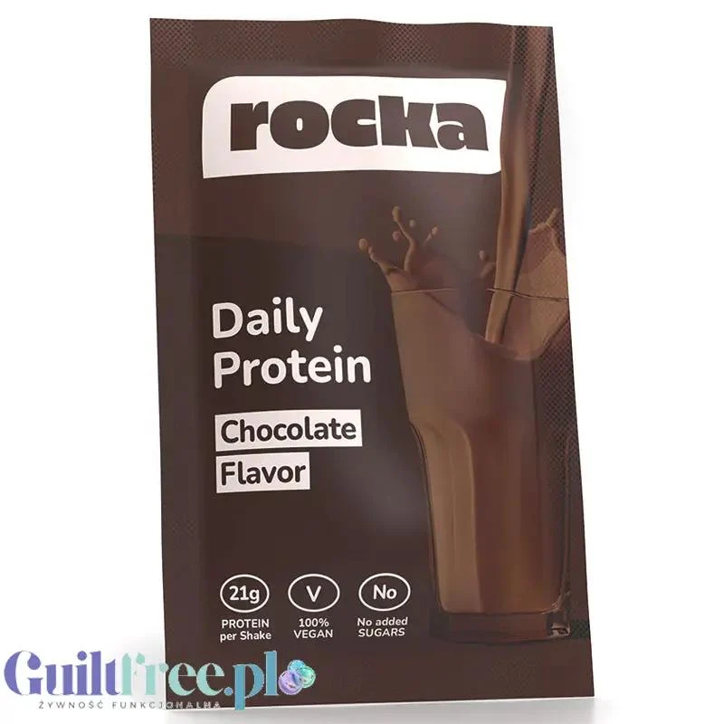 Rocka Nutrition Daily Protein Chocolate 30g - wegańska odżywka białkowa o smaku czekoladowym